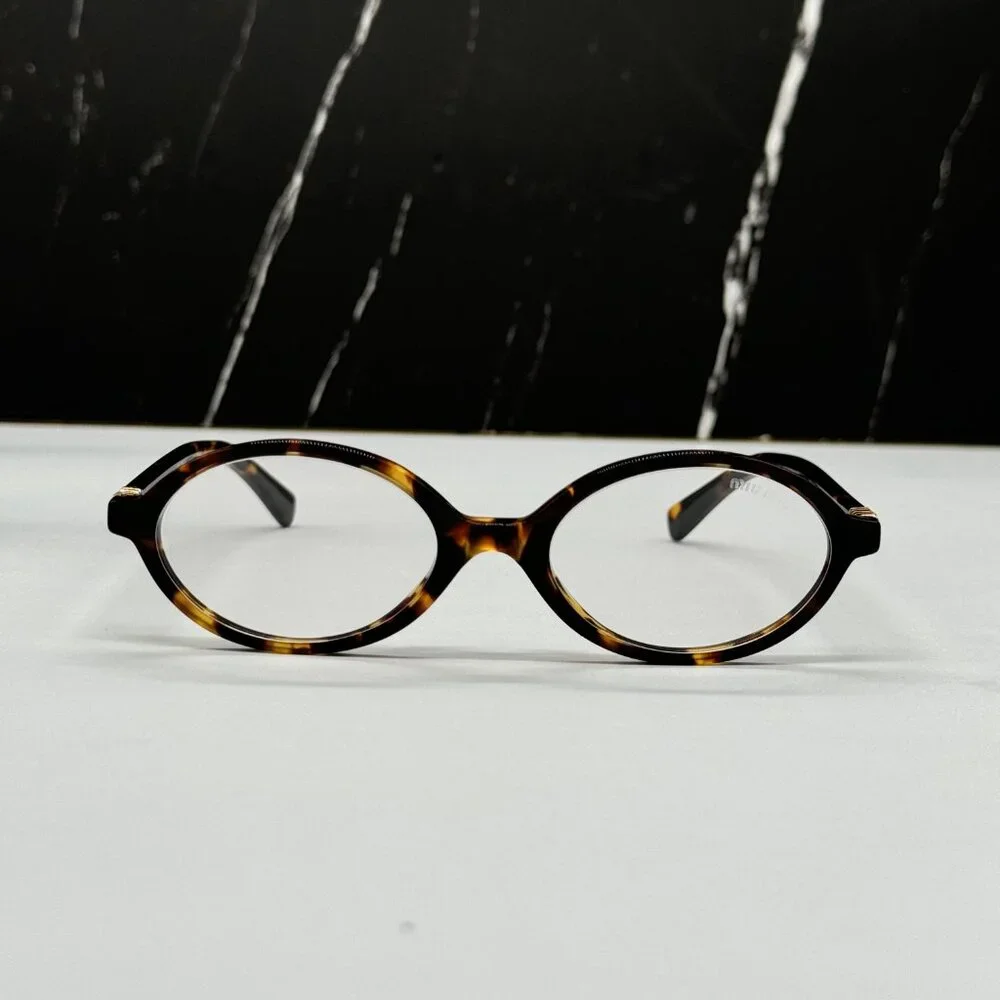 NEW MIU MIU MU 04ZS OVAL HAVANA BROWN EYEGLASSES MU04ZSF VAU08N WOMEN MIU MIU
